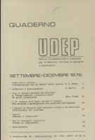 Quaderni UDEP- settembre-dicembre 1976